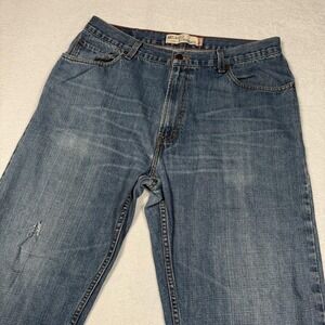 Levis 559 Jeans Men's 36x34 Blue Relaxed Straight Leg Denim Distressed Pants‎